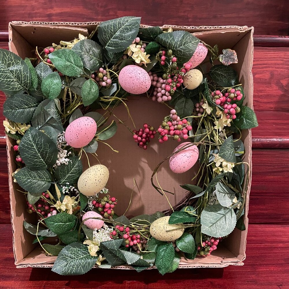 New Lillian Vernon Easter Egg Berry Wreath